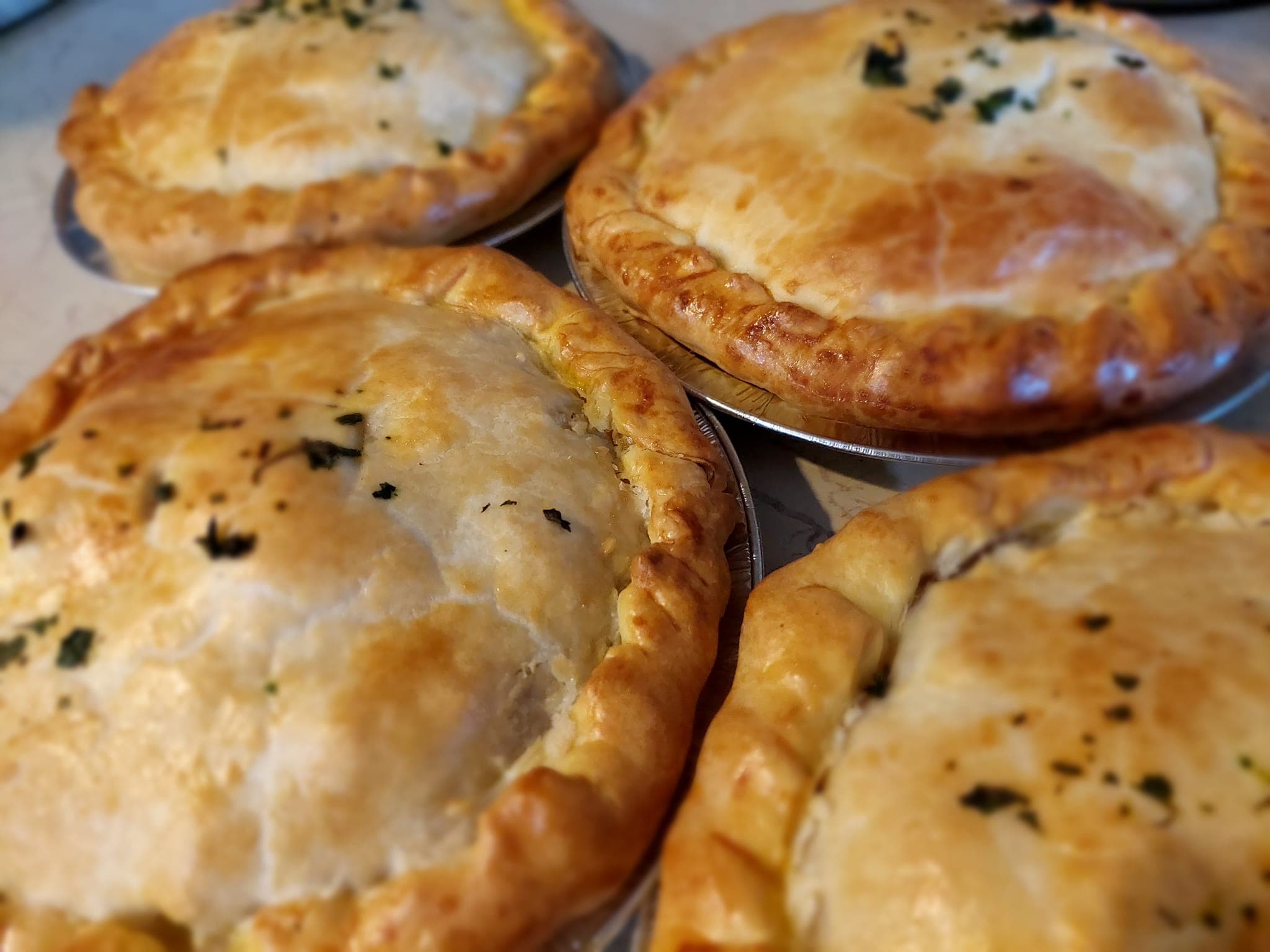 Golden pastry pie
