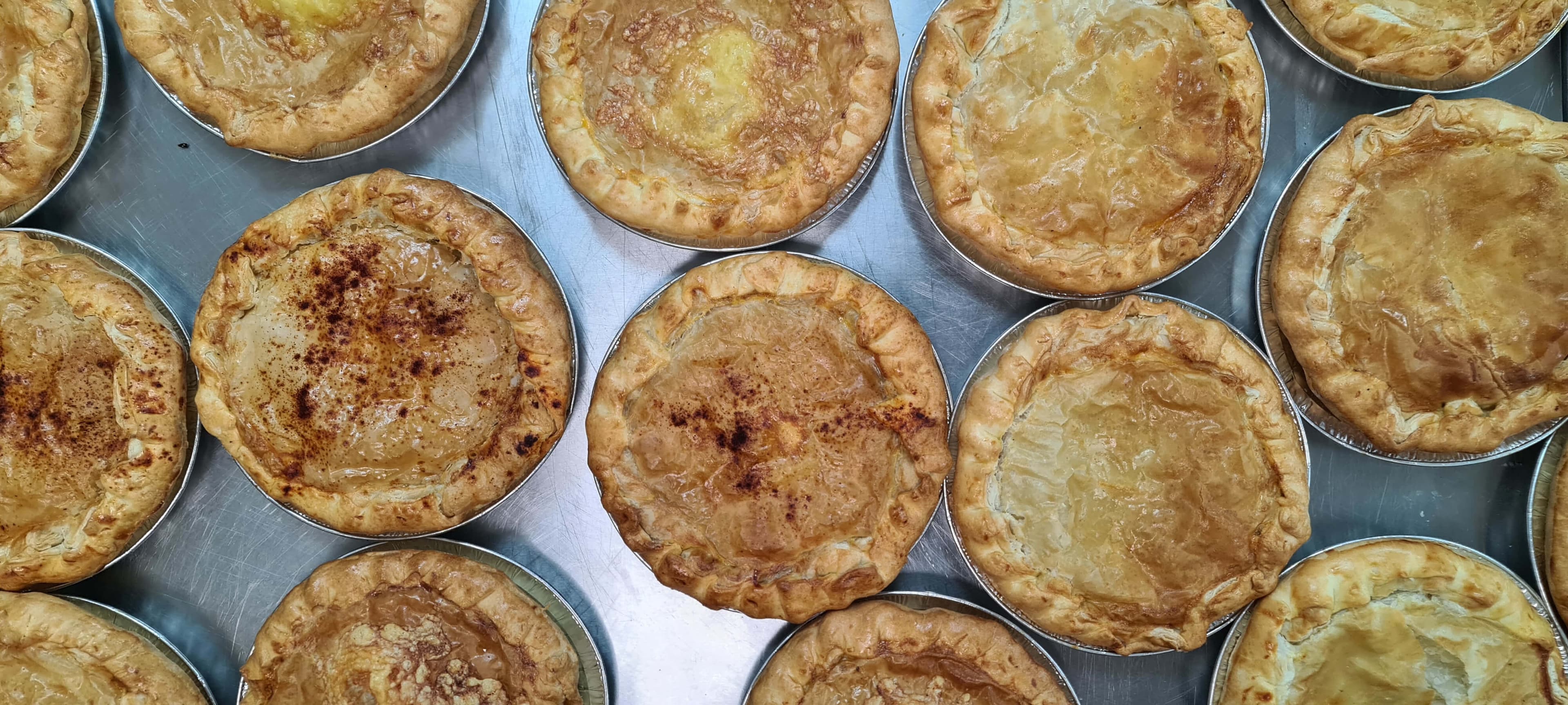 Family pies ready for a fundraising order